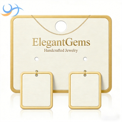 Wholesale Factory Custom Logo Printed Fashion Luxury Jewelry Necklace Earring Display Cards